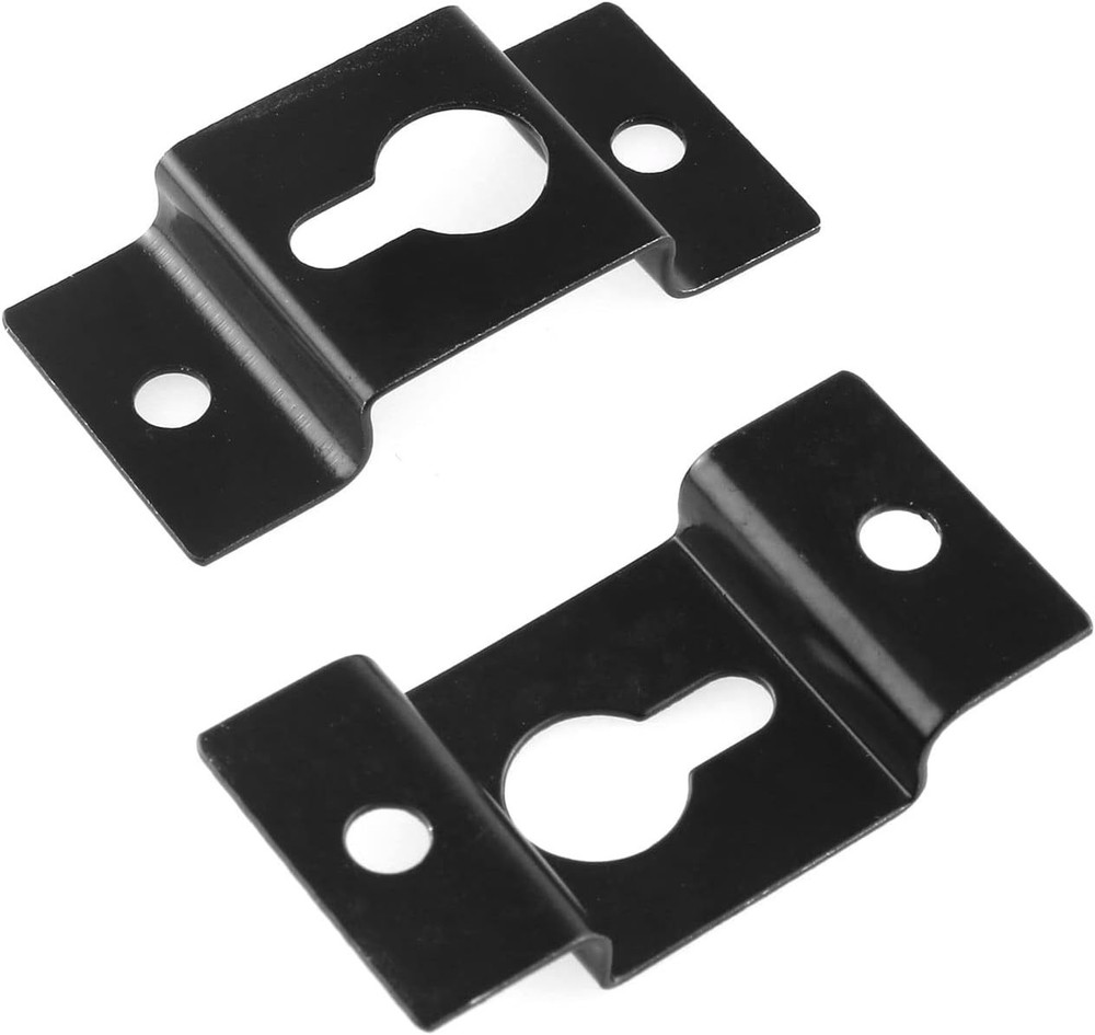 Elegant Iron Speaker Brackets - 4 Black Wall Hooks with Easy Installation