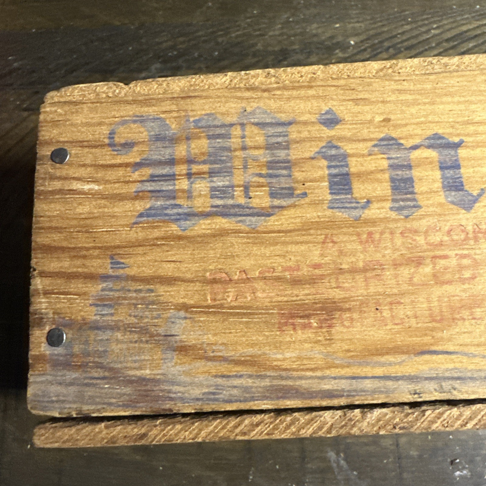 Vintage Windsor Club Two Pound Wood Cheese Box Manitowoc Wisconsin FREE SHIPPING