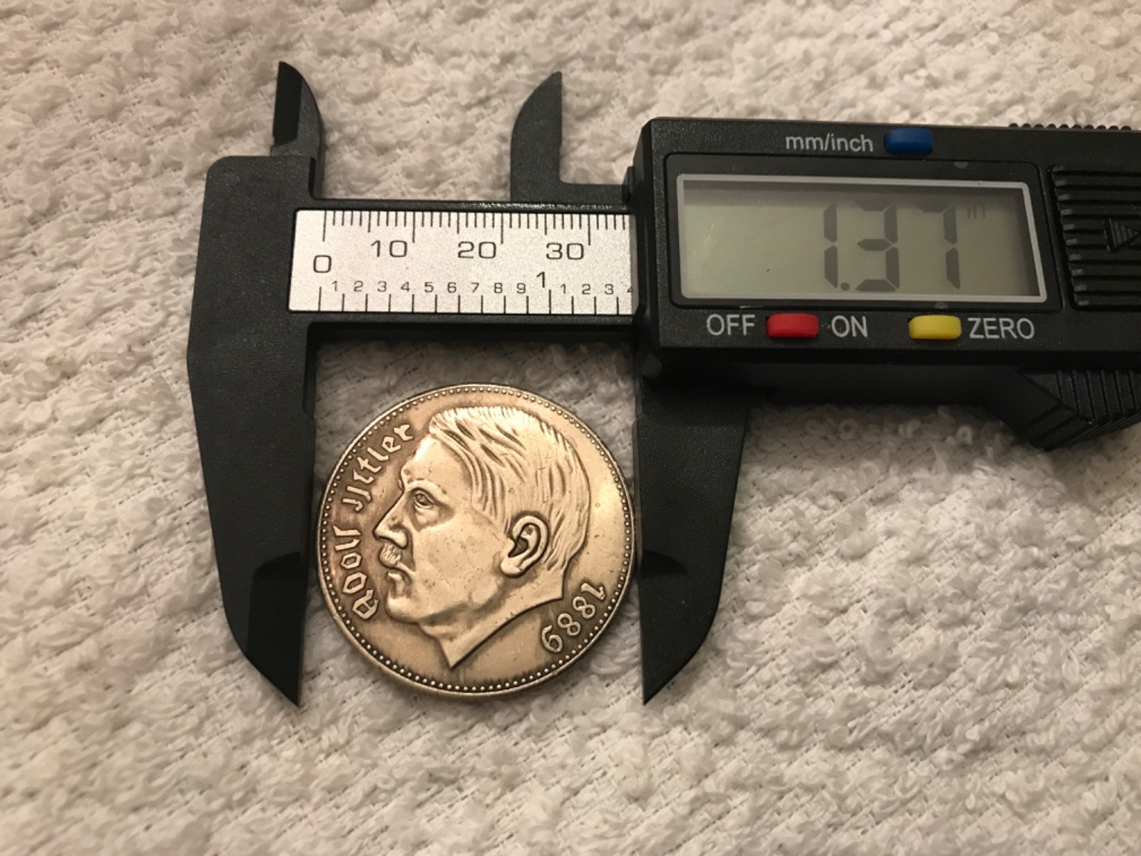 1938 GERMAN 1889 FUEHRER REICHSMARK WWII COMMEMORATIVE COIN