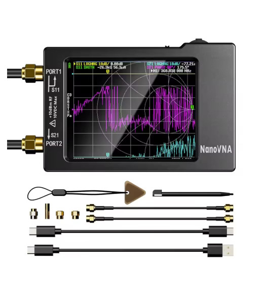 NanoVNA-H Vector Network Analyzer 2.8" 10KHz-1.5GHz Antenna Tester