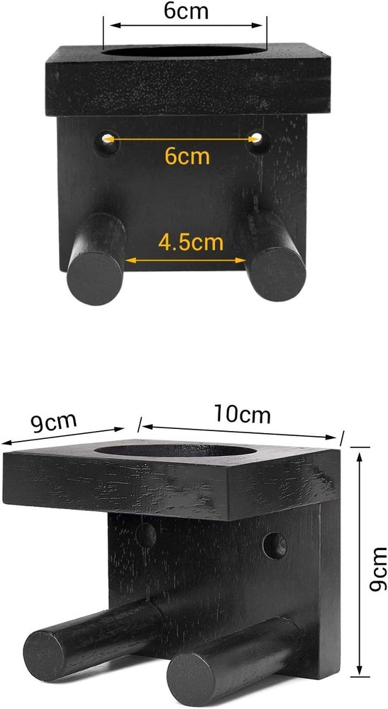 TOBWOLF Baseball Bat Rack Ball Display Holder, Solid Wood Vertical Wall Mount Br