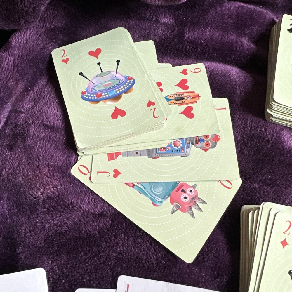 Robot Comic Tin Amd Playing Cards Coelacanth Missing Cards