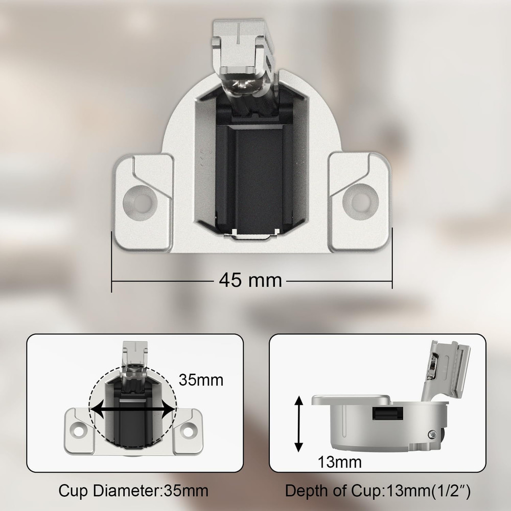 Blum 33.3600 Replacement 110° Face Frame Cabinet Hinges, 8 Pack