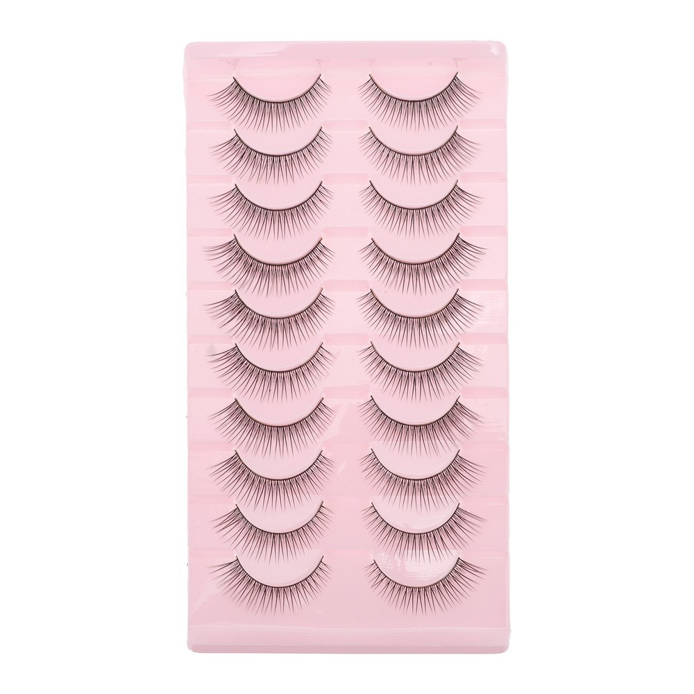 B-7 False Eyelashes for Makeup Black 10 Pair