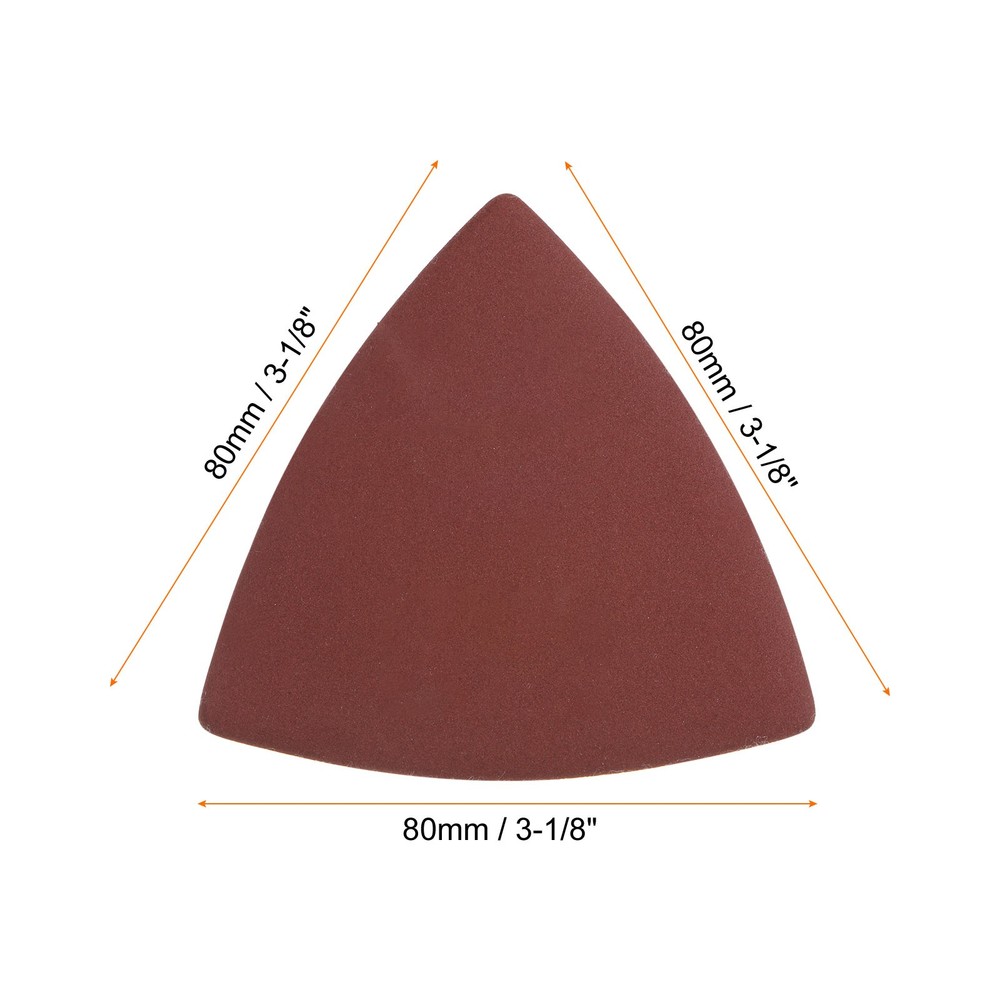 60Pcs Triangular Sandpapers 320-1200 Grits Hook & Loop Sanding Pads