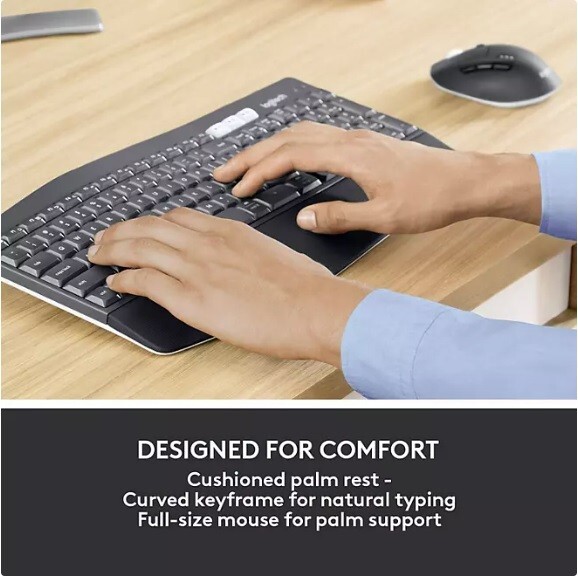 Logitech - MK850 Performance Full-size Wireless Keyboard and Mouse Combo for ...