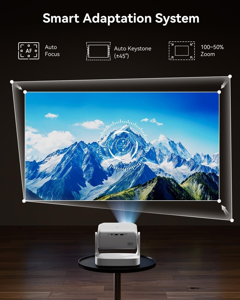 Smart Projector with WiFi and Bluetooth, Outdoor Projectors Bundle