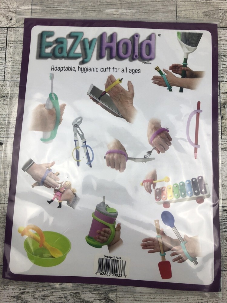 EazyHold Two Pack - Orange - 5" - Universal Cuff Handgrip Assist
