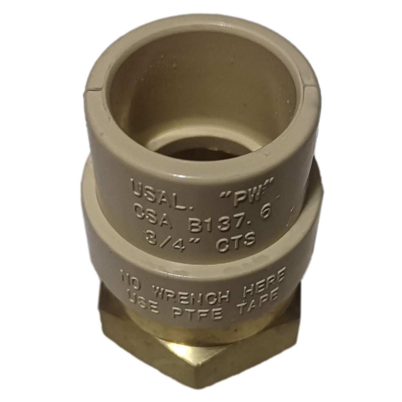 25 Pcs. 3/4" Female NPT x 3/4" CPVC Adapter, Lead Free, 3/4" CPVC Female Adapter