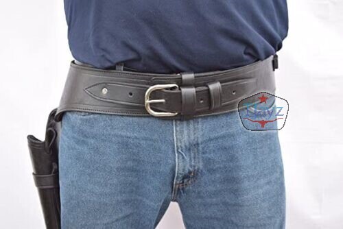22 Cal USA SELLER SASS Single Holster Gun Belt Drop TOOLED LEATHER Western Rig