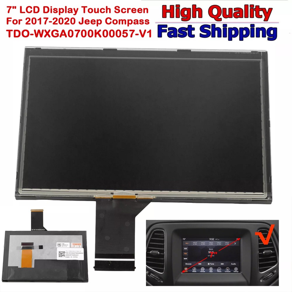 For 2017-2020 Jeep Compass Radio Navigation Replace 7" LCD Display Touch Screen