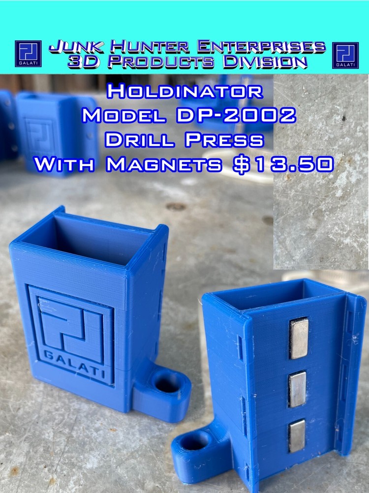 Drill Press Holdinator Model DP-2002 Accessory Storage Chuck Key Holder Brush
