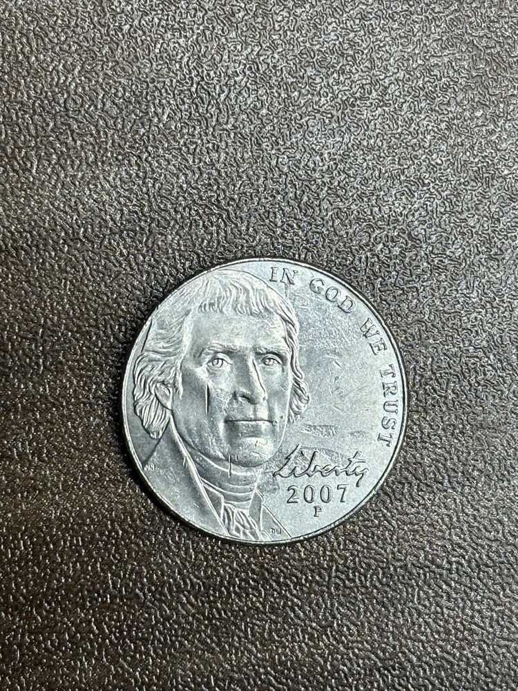 2007 strike through, spitting- Jefferson nickel