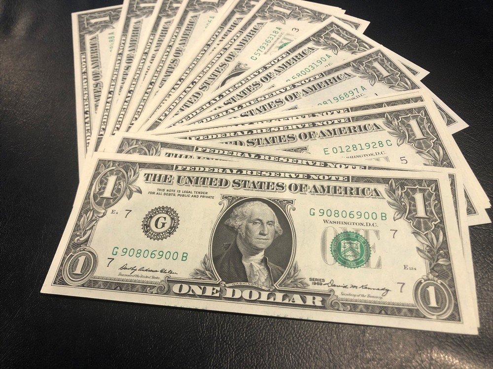 1969 One Dollar Note $1 Bill Uncirculated Consecutive - Buying 1 Note