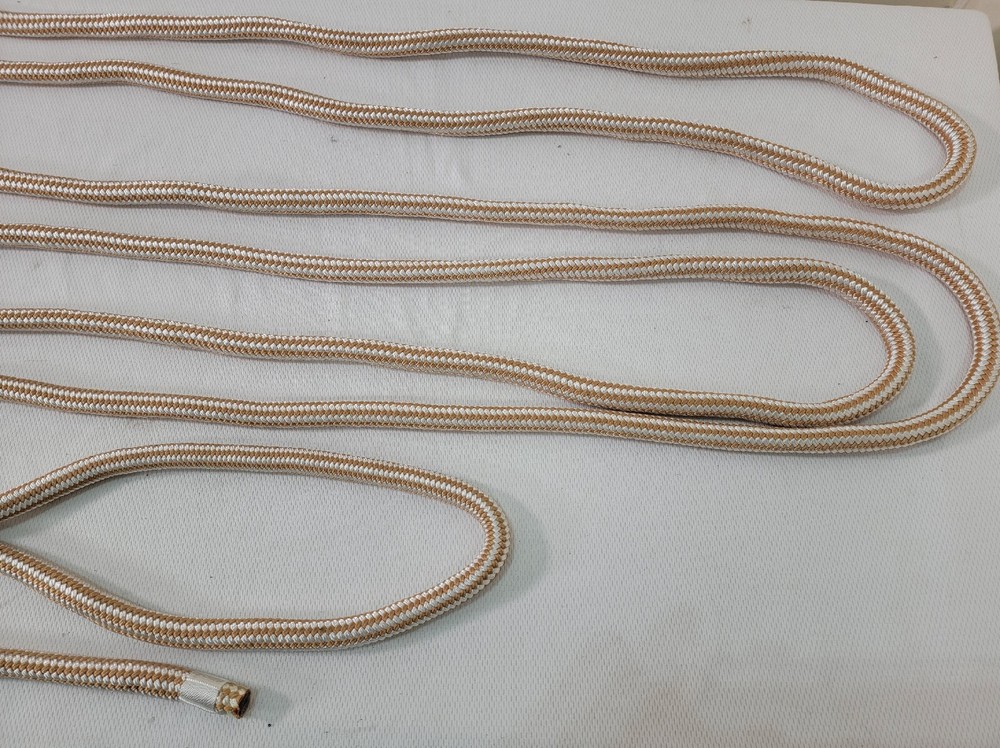 DOUBLE BRAID DOCK LINE 3/4" X 25FT GOLD WHITE NYLON 47401