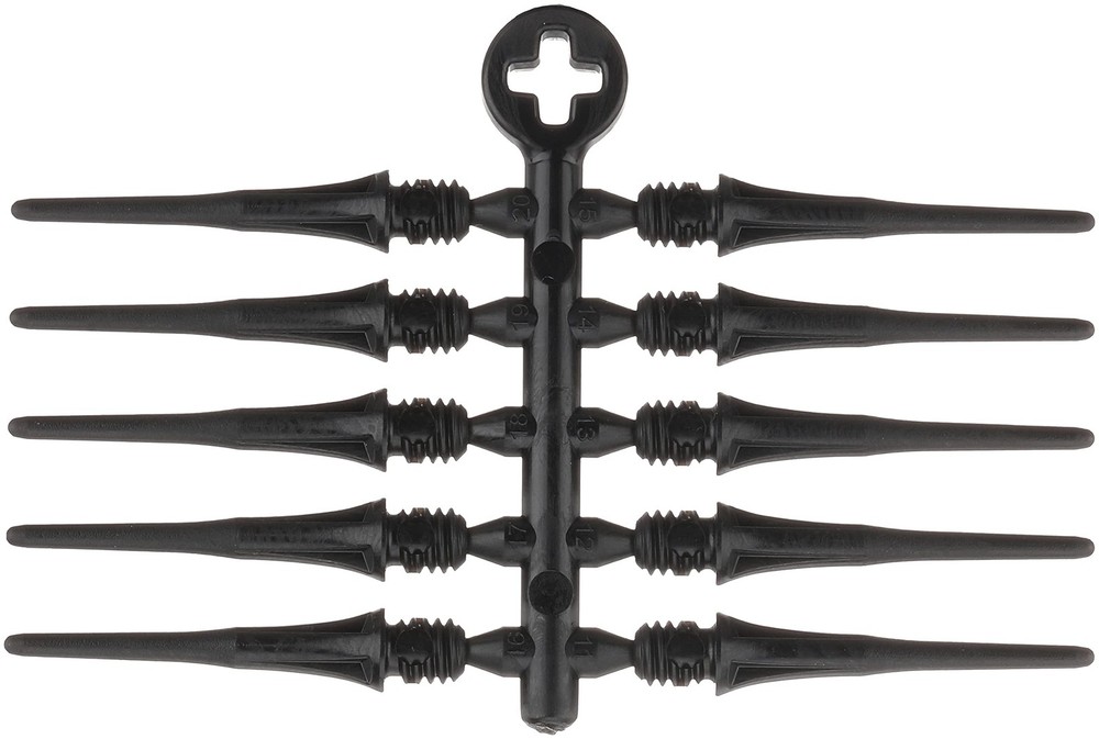 Cosmodarts Fit Point Plus Tip, Black, 50 Count