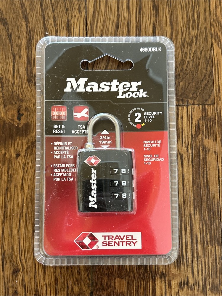 Master Lock Combination Luggage Lock, Travel Sentry, TSA Accepted, NEW
