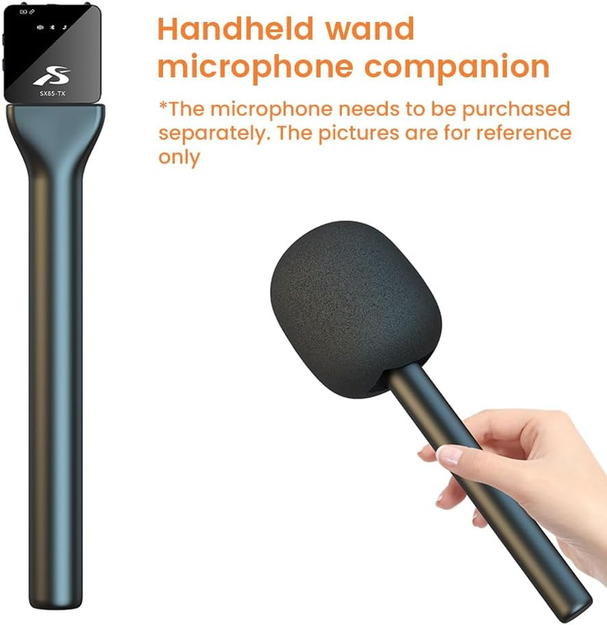 Mic Handle for DJI RODE Microphone Handheld Stand for Wireless GO, Interview Mic