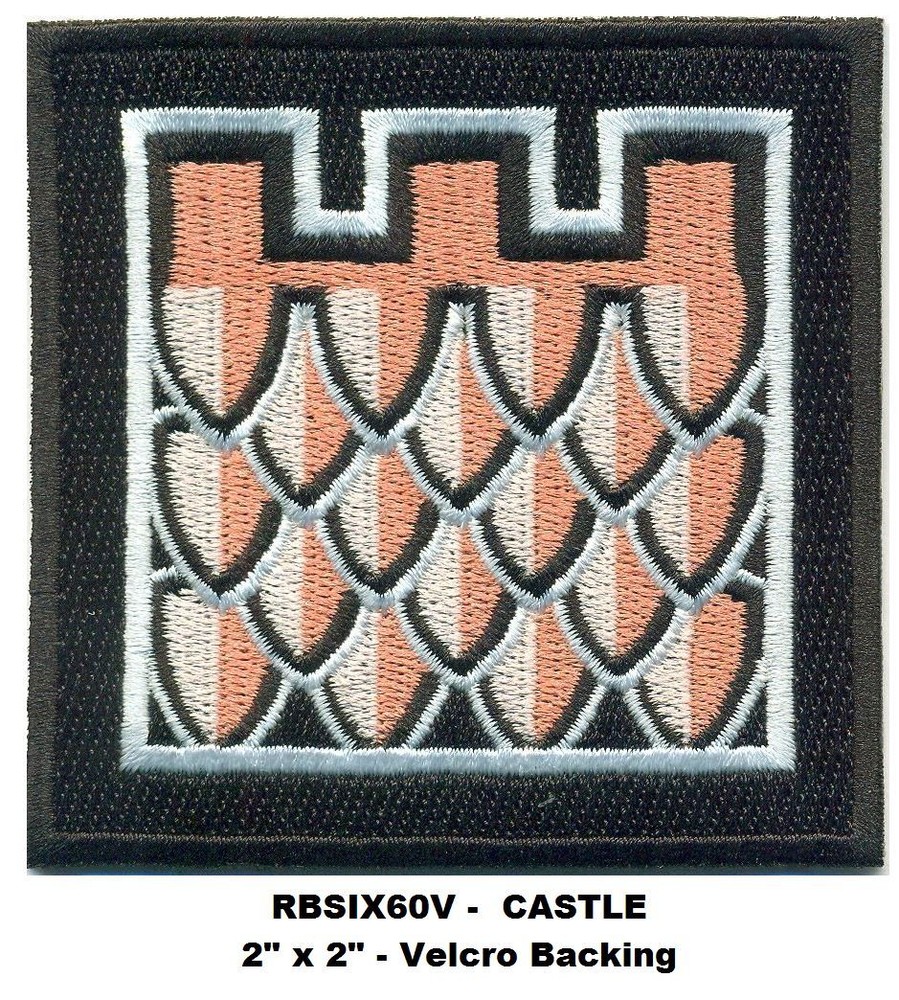 RAINBOW SIX CASTLE PATCH WITH HOOK BACKING  - RBSIX60V