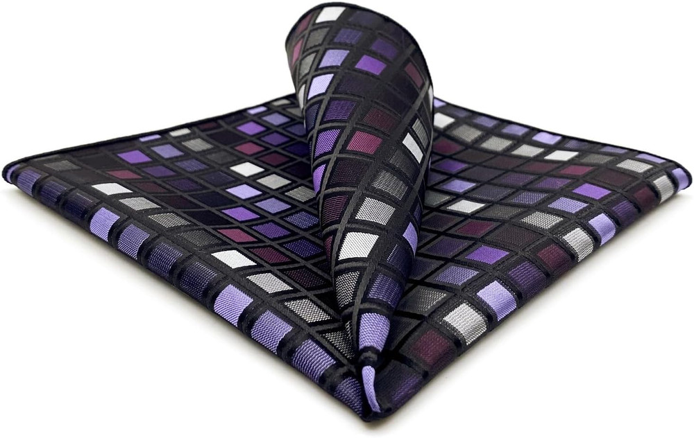 Checkered Pocket Square for Men Multicolored for Business Classic