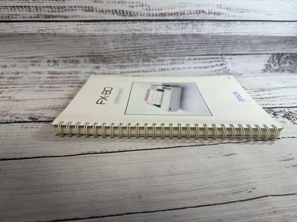 Vintage 1983 Epson FX-80 Dot Matrix Printer Operation Manual-Excellent Condition