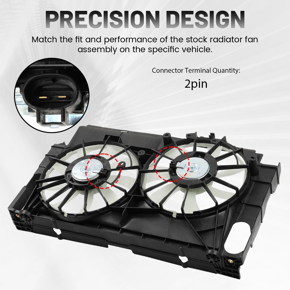 Radiator Cooling Fan Assembly for Toyota RAV4 2013 2014 2015 2016 2017 2018 2019