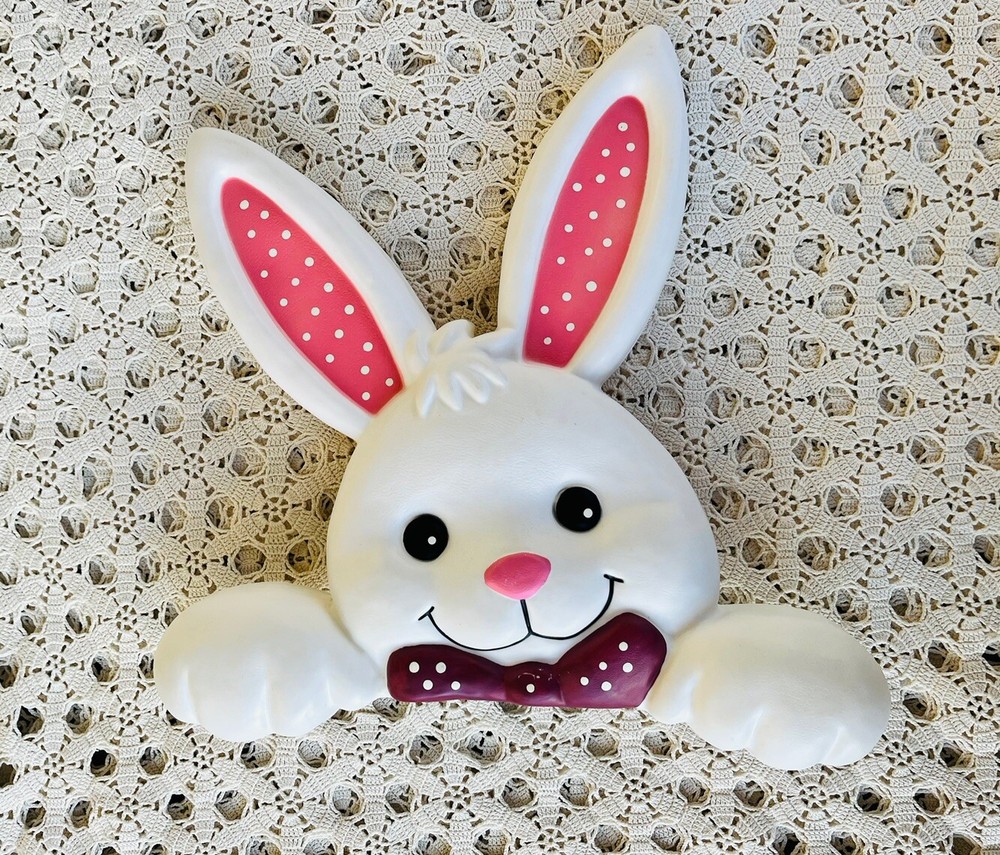 Easter Bunny Rabbit Fence Topper Blow Mold