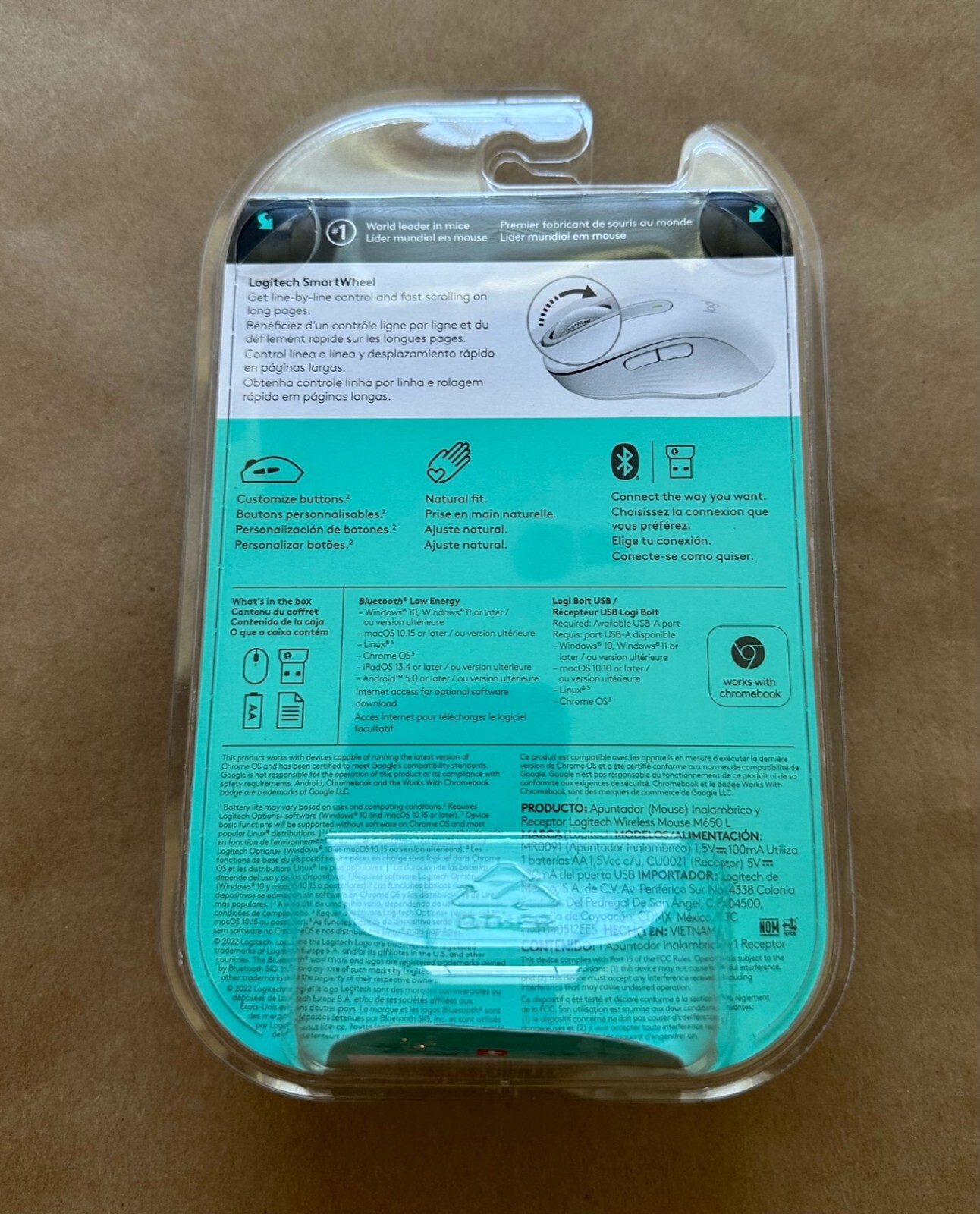 NEW LOGITECH SIGNATURE M650 L WIRELESS MOUSE 910-006231 GRAPHITE FOR LARGE HANDS