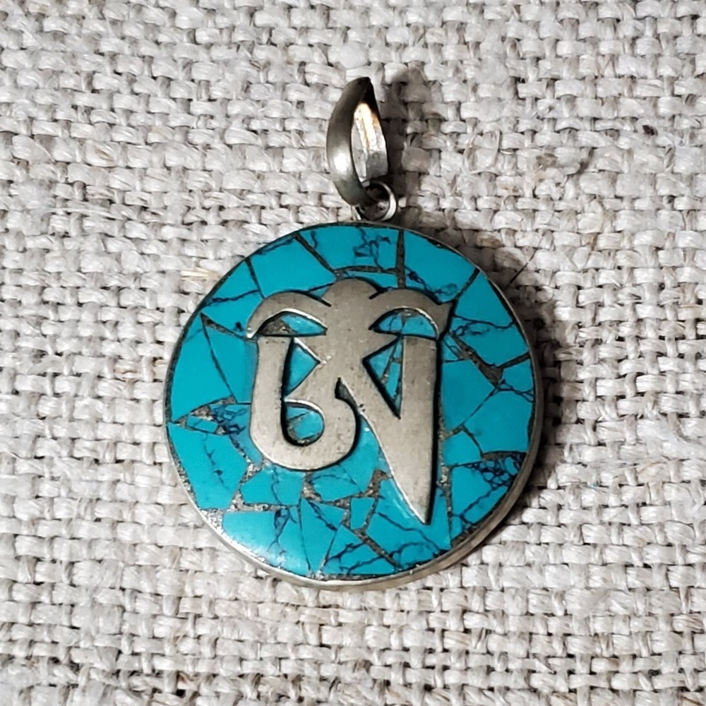 Tibetan Turquoise OM Pendant/Locket