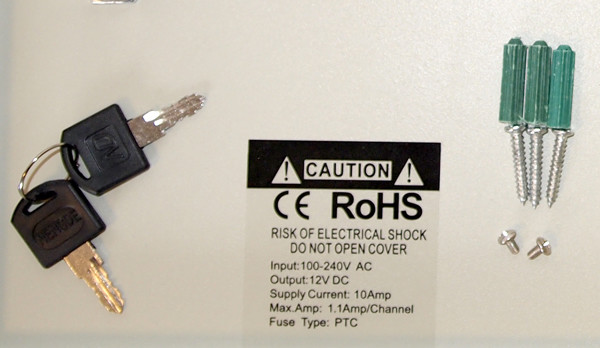 16 Channel 12V DC 10Amp with 18pcs DC Jack CCTV Power Supply for Security Camera