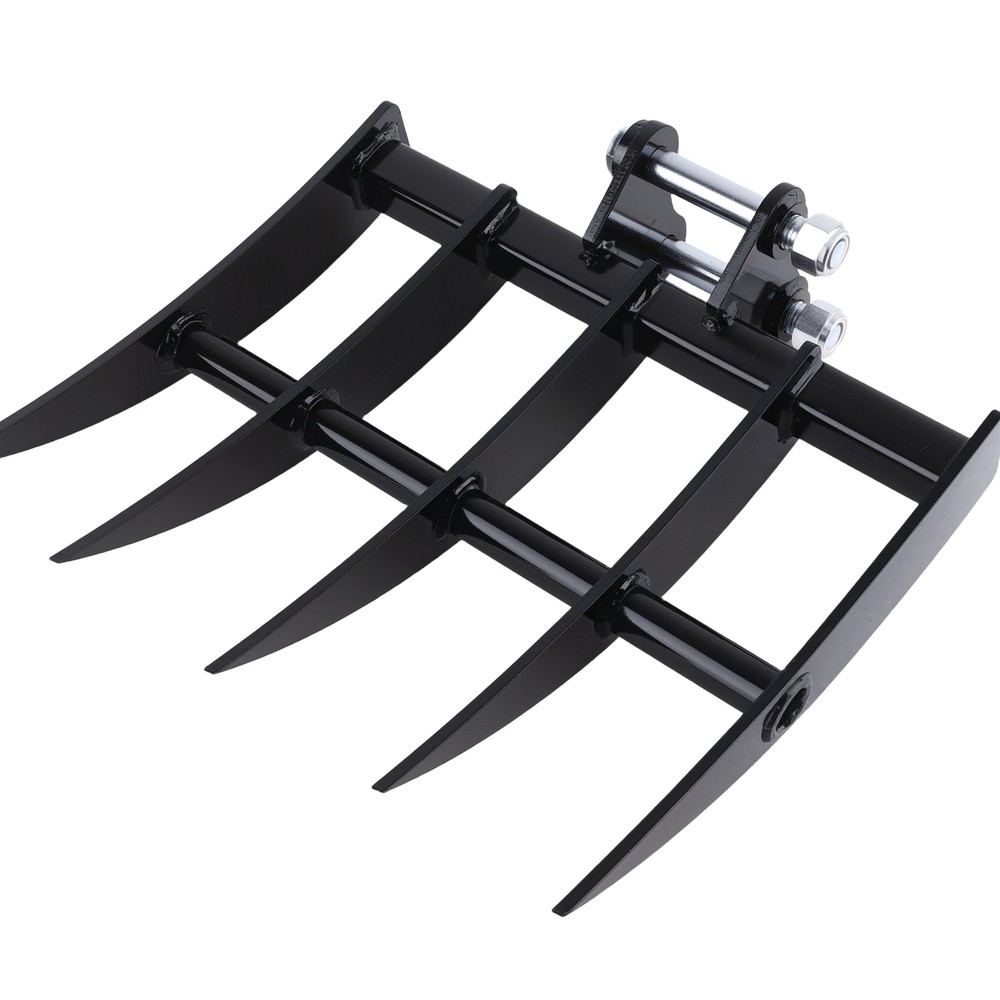 Rake Attachment Bucket for Mini Excavator 19.3" Width Soil Removal Tool