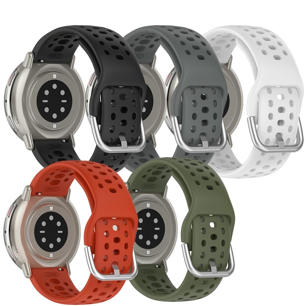 5-Pack Replacement Bands for Amazfit Active 2 & Active 2 Square Smart Watch, ...