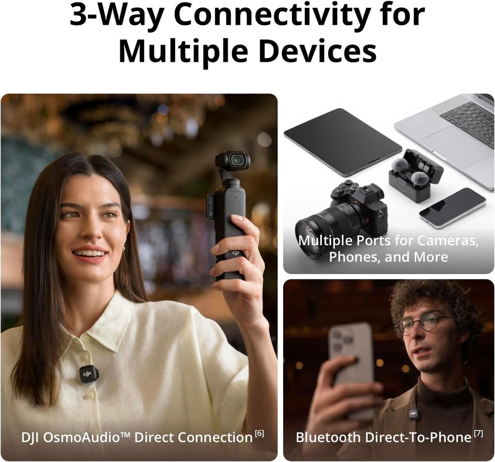 DJI Mic 3 Transmitter, Wireless Mini Microphone for iPhone/Camera/Android, Li...