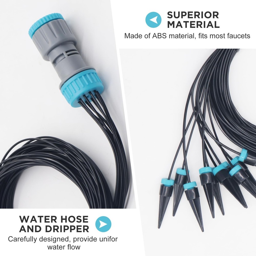 Drip Irrigation System Automatic Micro Drip Kit with 10 Drip Nozzles 52FT Irr...