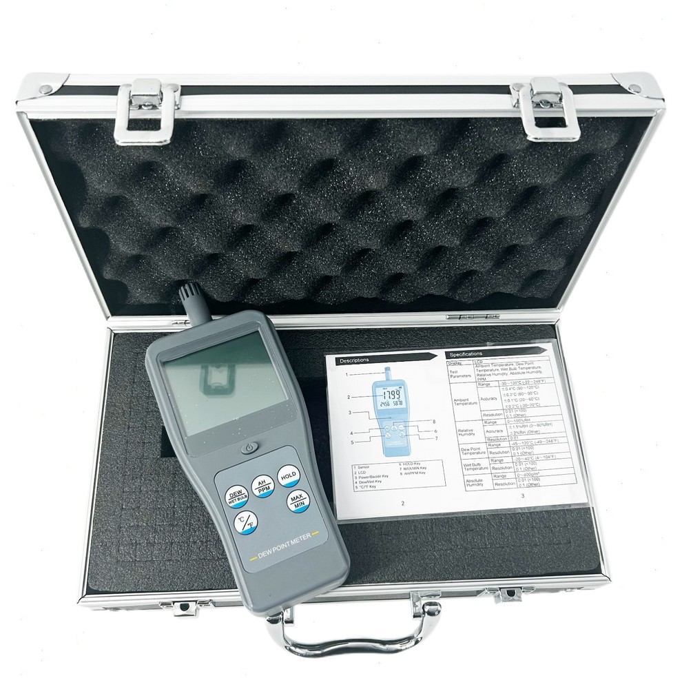 Temp Humidity Dewpoint Meter Display 3 Measurement Parameters Resolution 0.01
