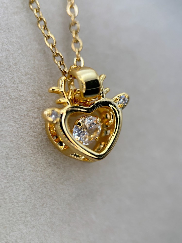 Fifth Ave Gold Rhinestone Pendant Necklace