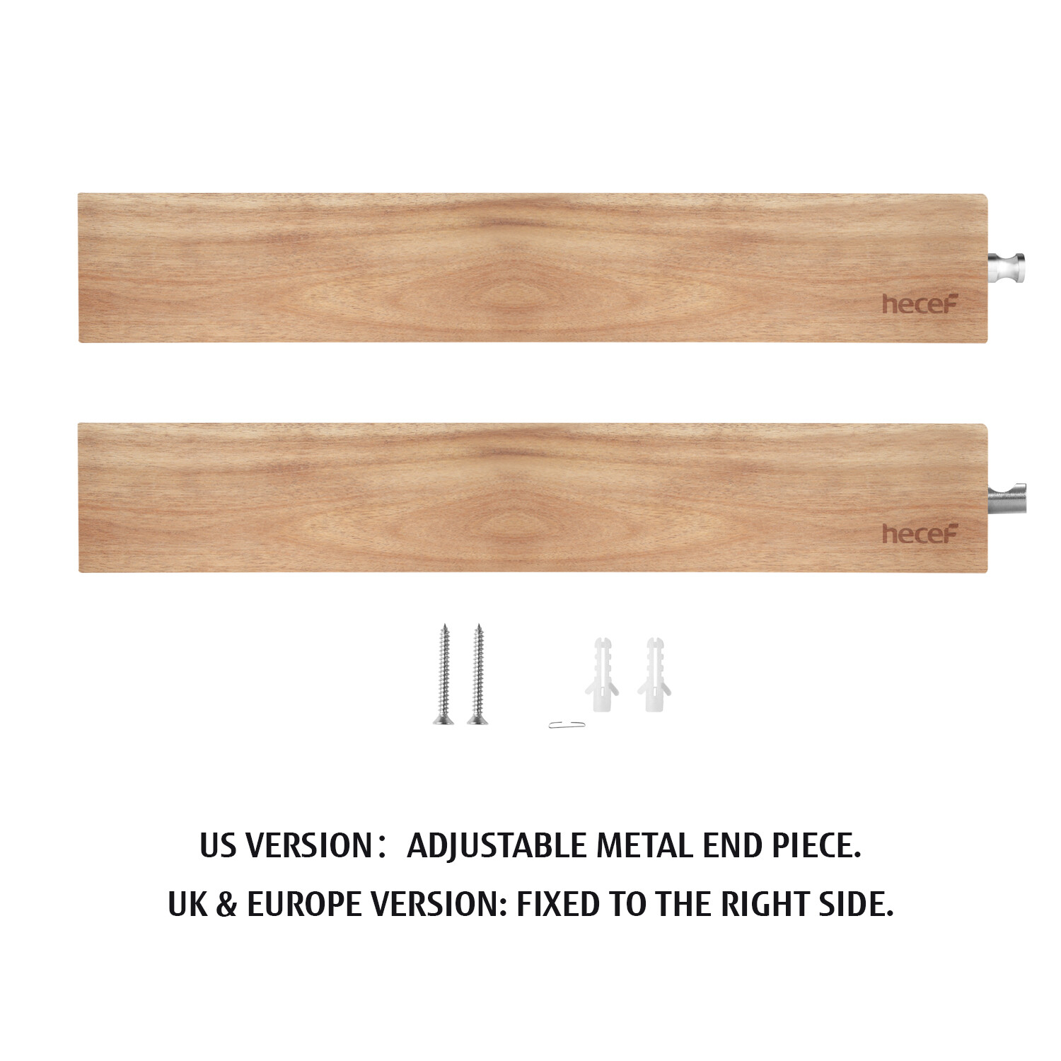 Magnetic Knife Holder Strip Wood Block Wooden Stand Acacia Kitchen Organizer