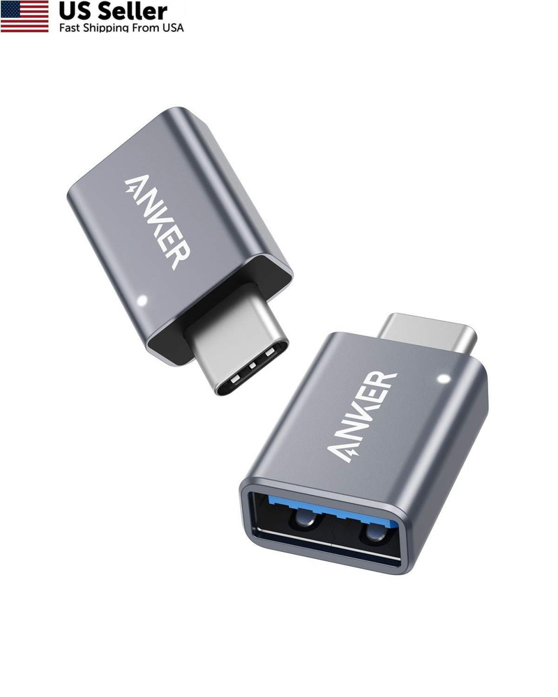 Anker USB C Adapter (2 Pack), C to High-Speed Data Gray