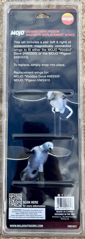 MOJO Voodoo Dove Magnetic Replacement Wings