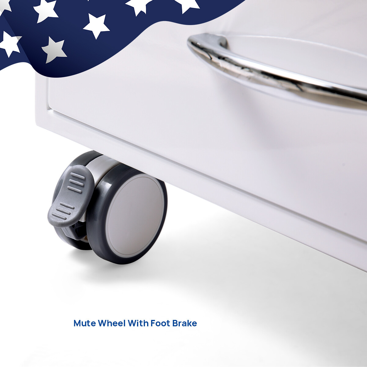 USA Dental Mouth Sweeping Trolley Instrument Cart With Socket Cold Rolled