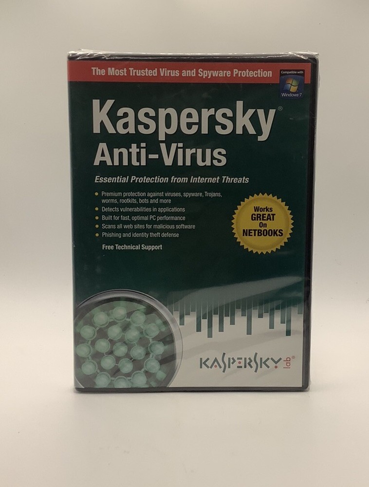 KASPERSKEY Lab Anti-Virus Protection PC Computer Security Software NEW SEALED