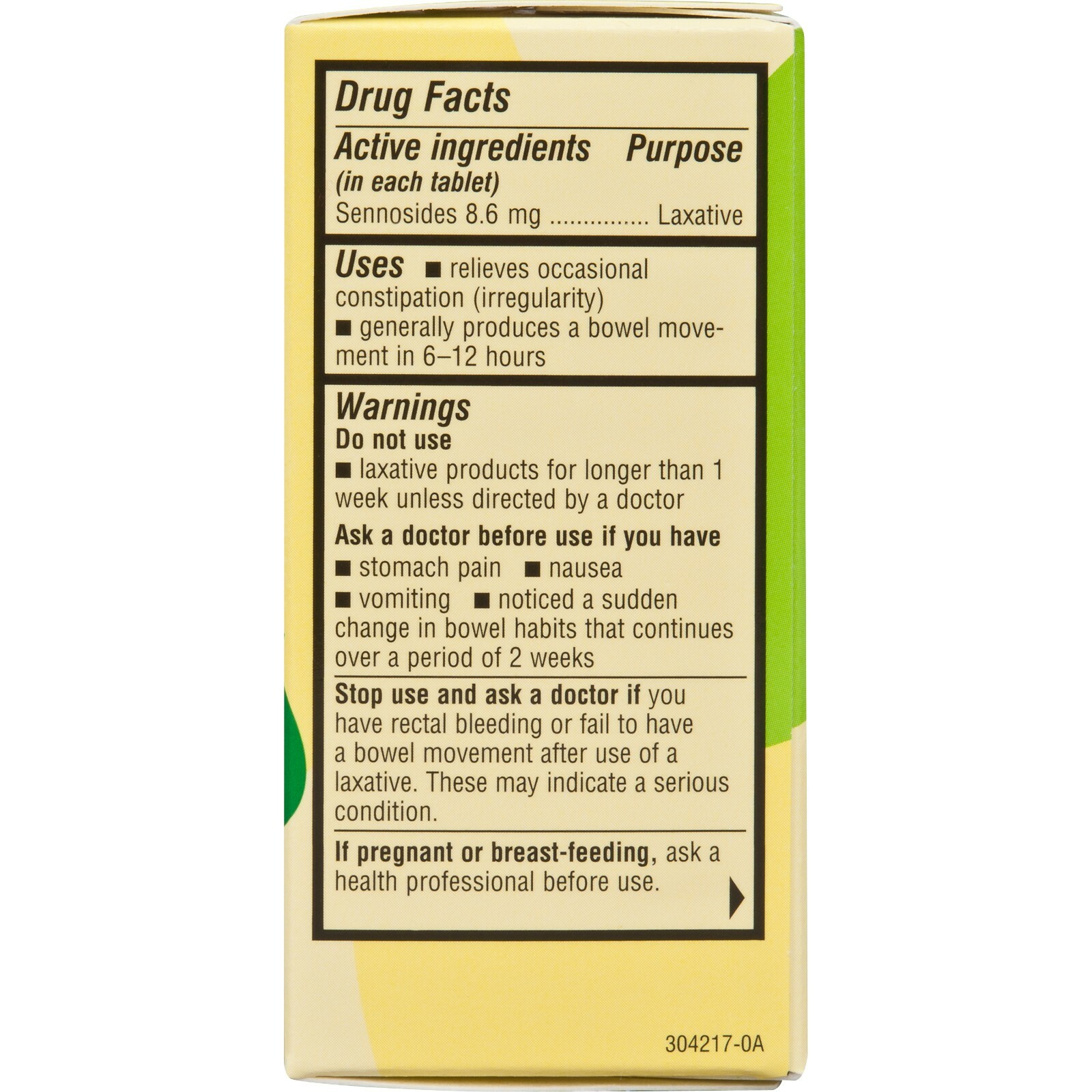 Senokot Regular Strength Natural Vegetable Laxative Tablets 100 tablets EXP02/25