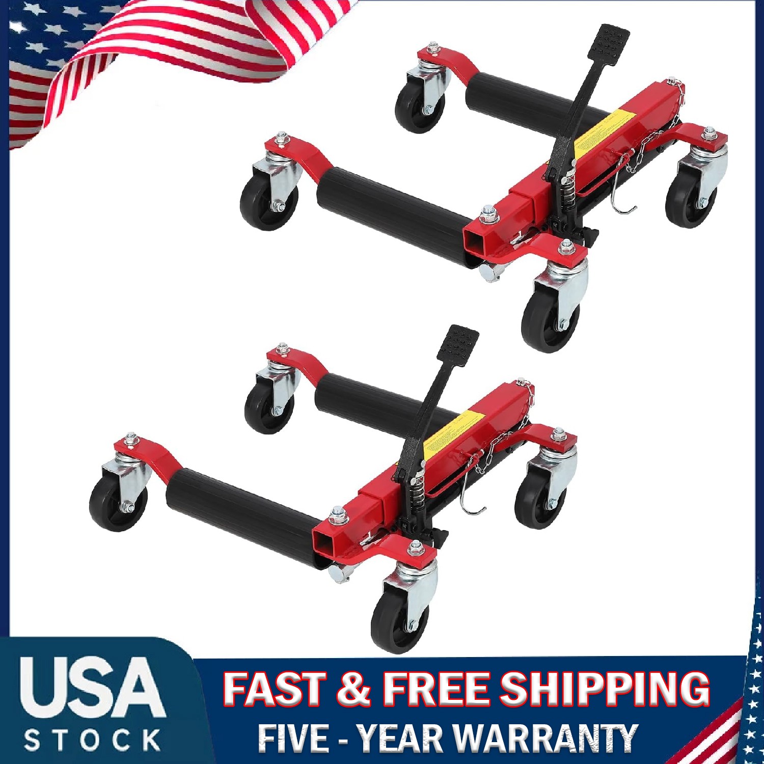 4 Set Car Wheel Dolly ,6000 Lbs Heavy Duty Hydraulic Vehicle Positioning Jacks