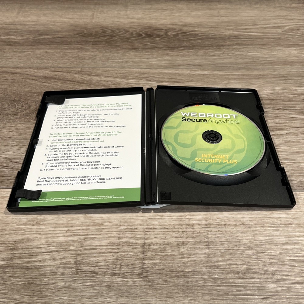 Webroot- Secure Anywhere Internet Security - WINDOWS 8 - PC/Mac/Mobile - DVD