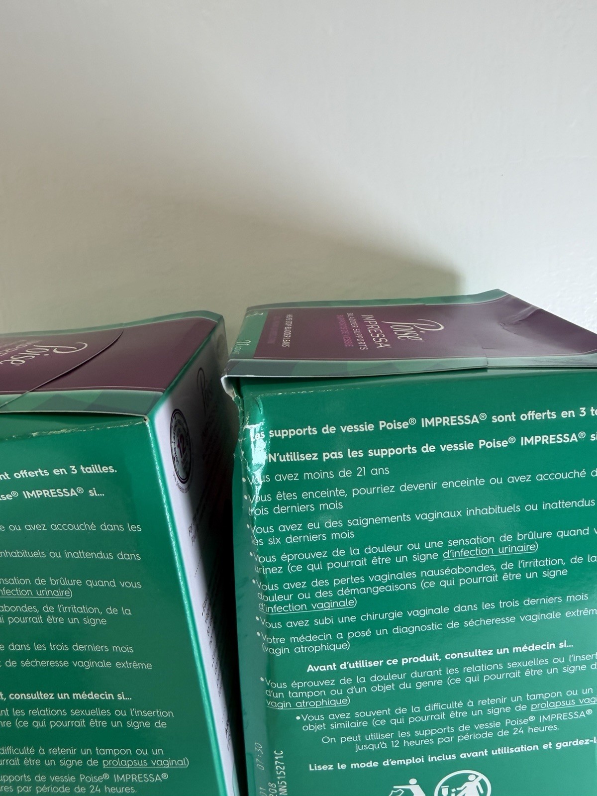 Poise Impressa Women's Bladder Supports Size 3, 21 Count Disposable pack of 2