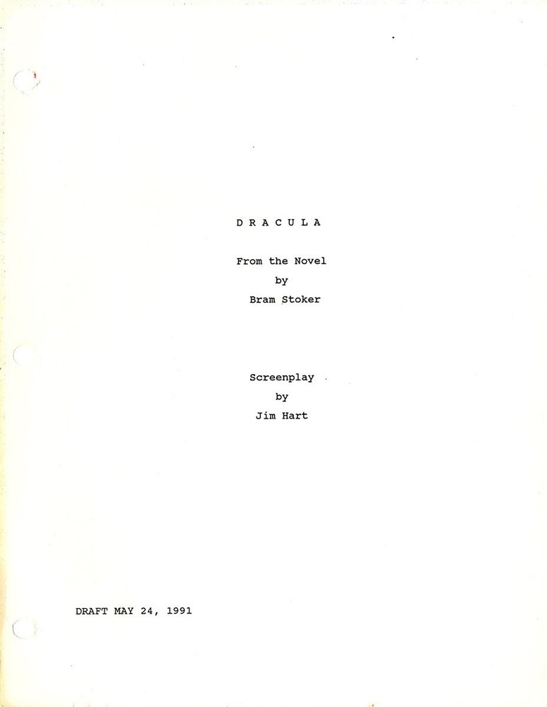 DRACULA [released as BRAM STOKER'S DRACULA] (1991) Film script