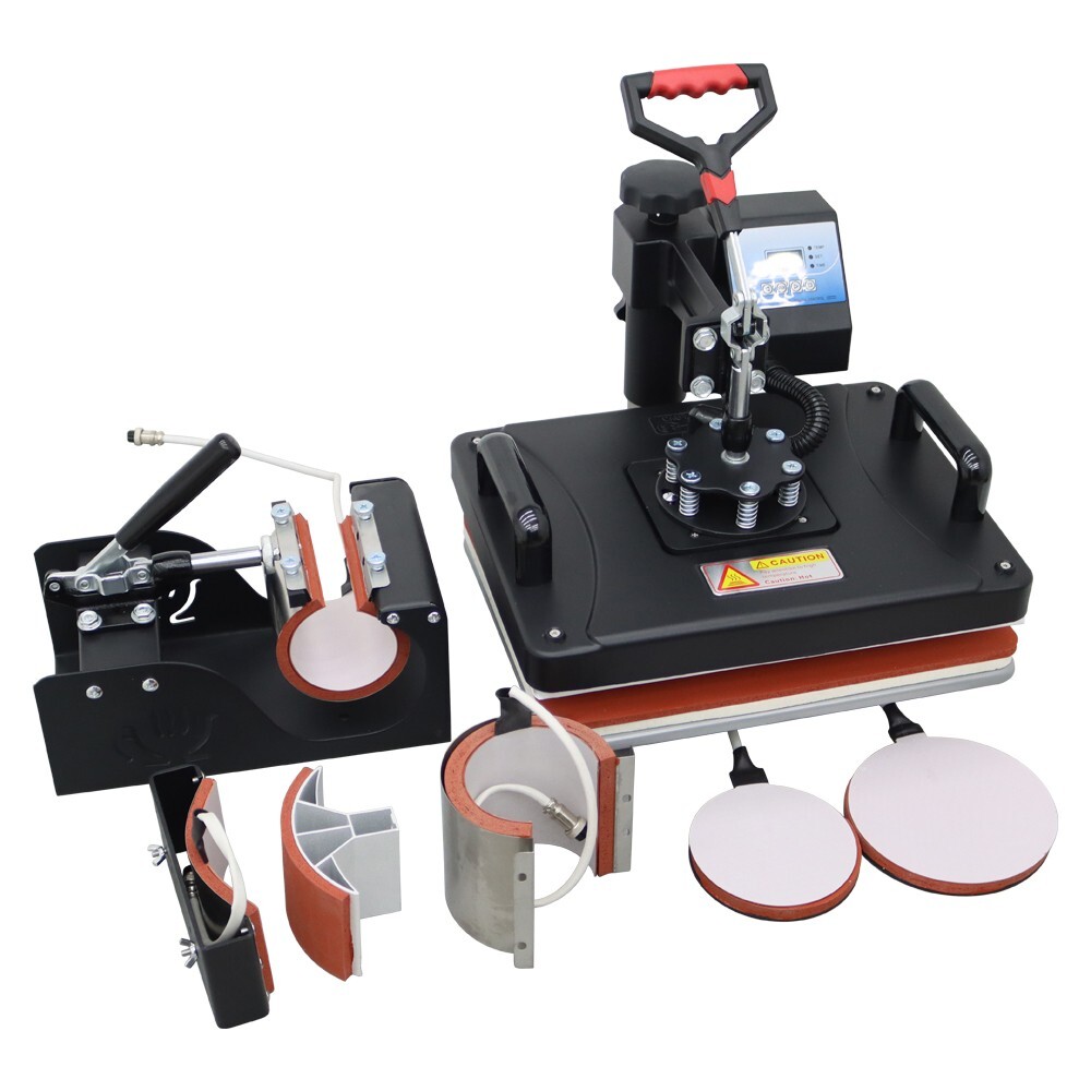 6 in 1 Heat Press Machine 110V Multi-function Transfer Sublimation Mug Hat Plate