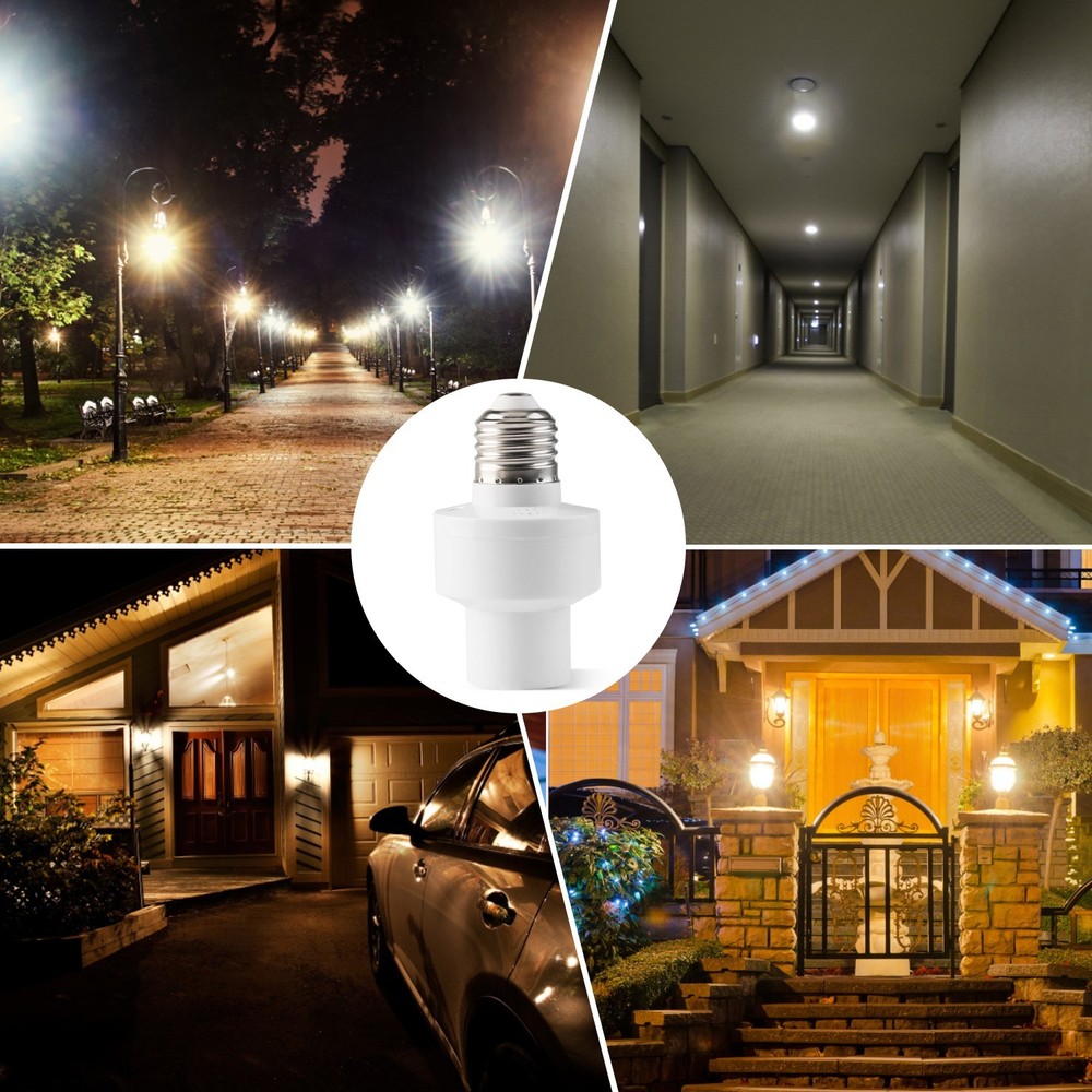 Radar Motion Sensor Bulb Holder - E26/27 LED Lamp Socket Base Adapter USA