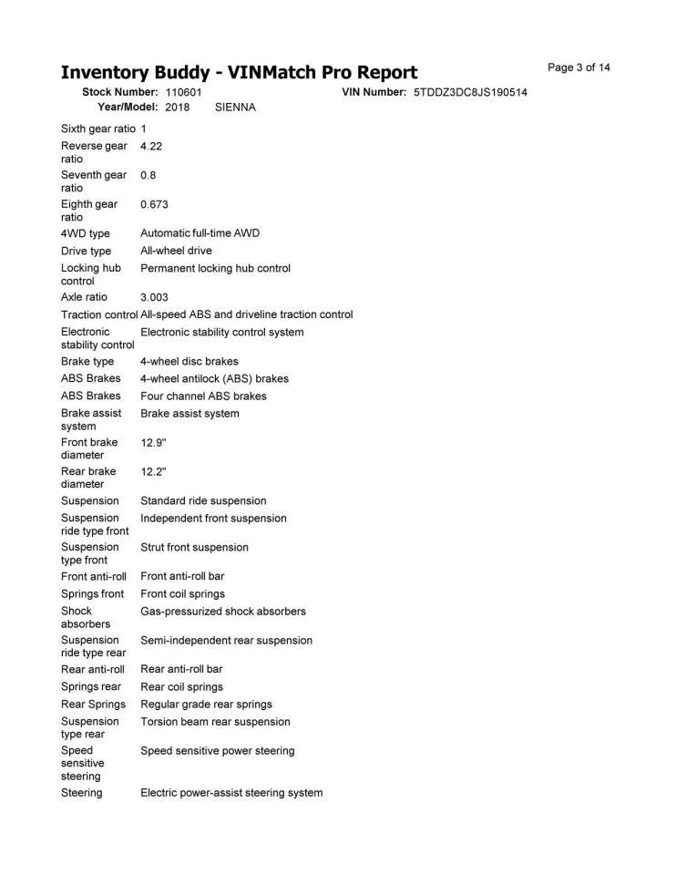 Seat Belt Front Bucket Pre-crash System Driver Fits 18-20 SIENNA 10324687