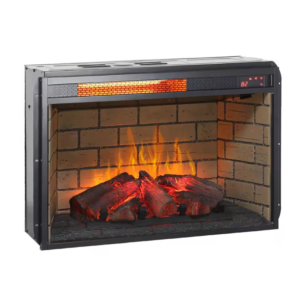 26 In. Ventless Electric Fireplace Insert with Remote Control